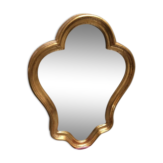 Mirror with gilded wooden frame 34 x 25cm