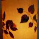 Vintage solid wood lamp and herbarium lampshade