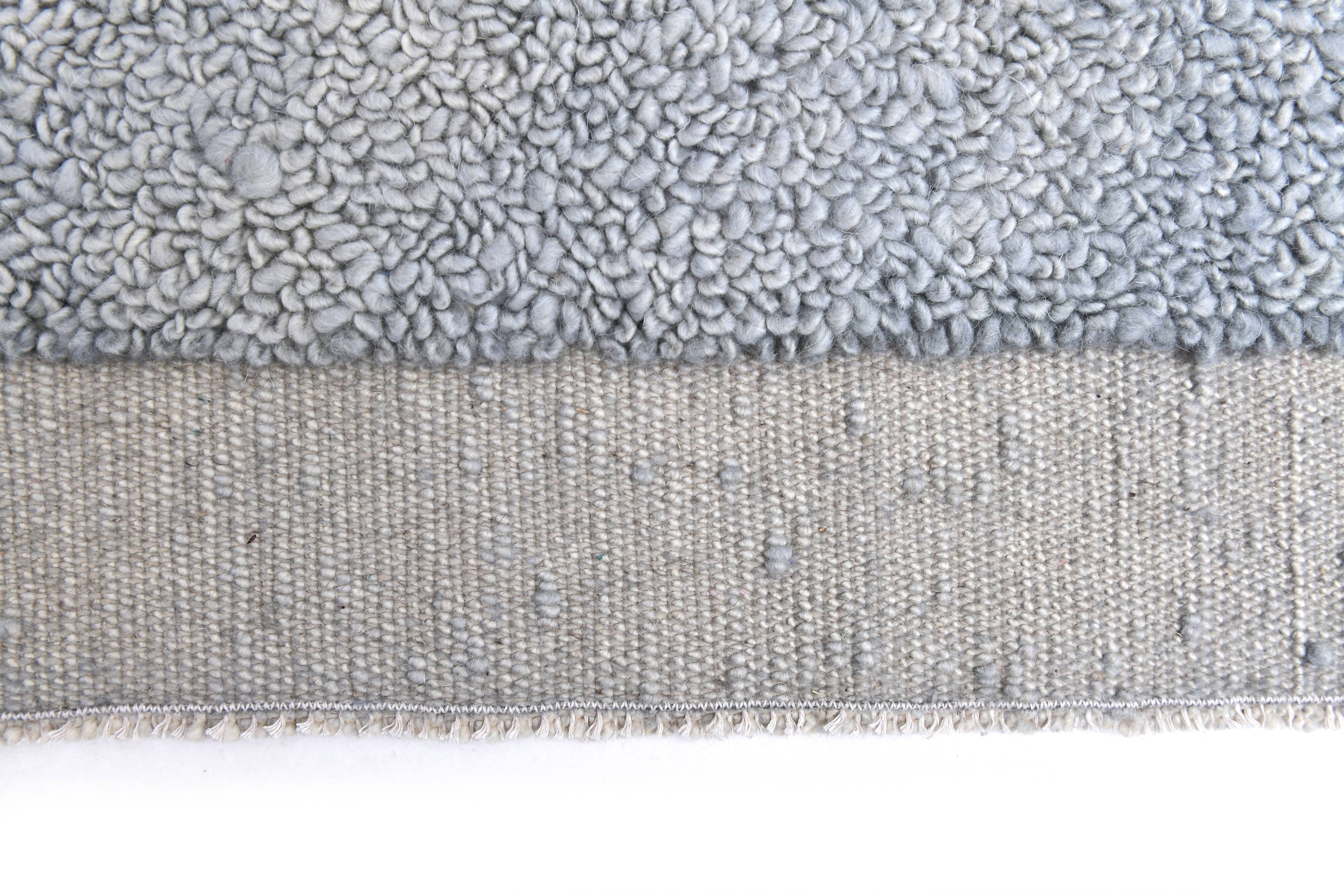 4x7 Blue & Gray Moroccan Area Rug 133x226Cm SK 240769