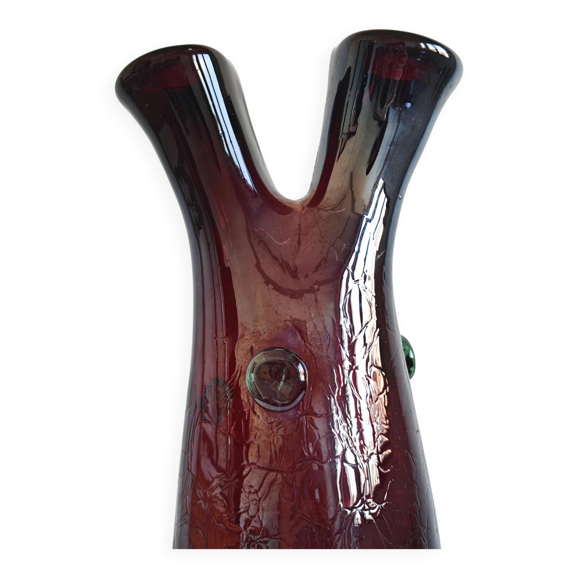 Vase en verre de Murano Mid Century Modern par Luciano Ferro 1950s
