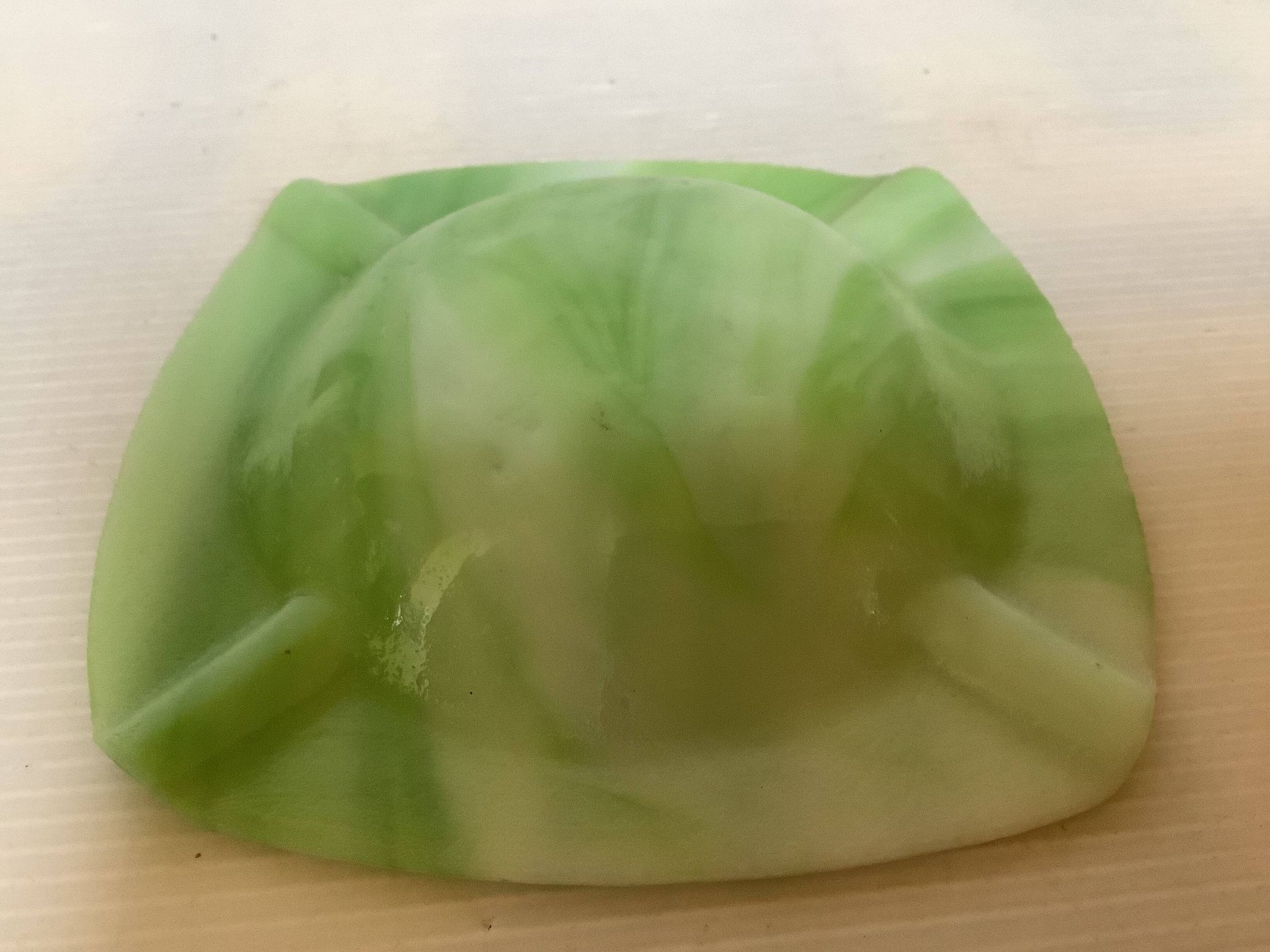 Vide poche cendrier pâte de verre verte