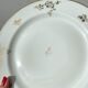 6 flat plates porcelain Limoges golden white