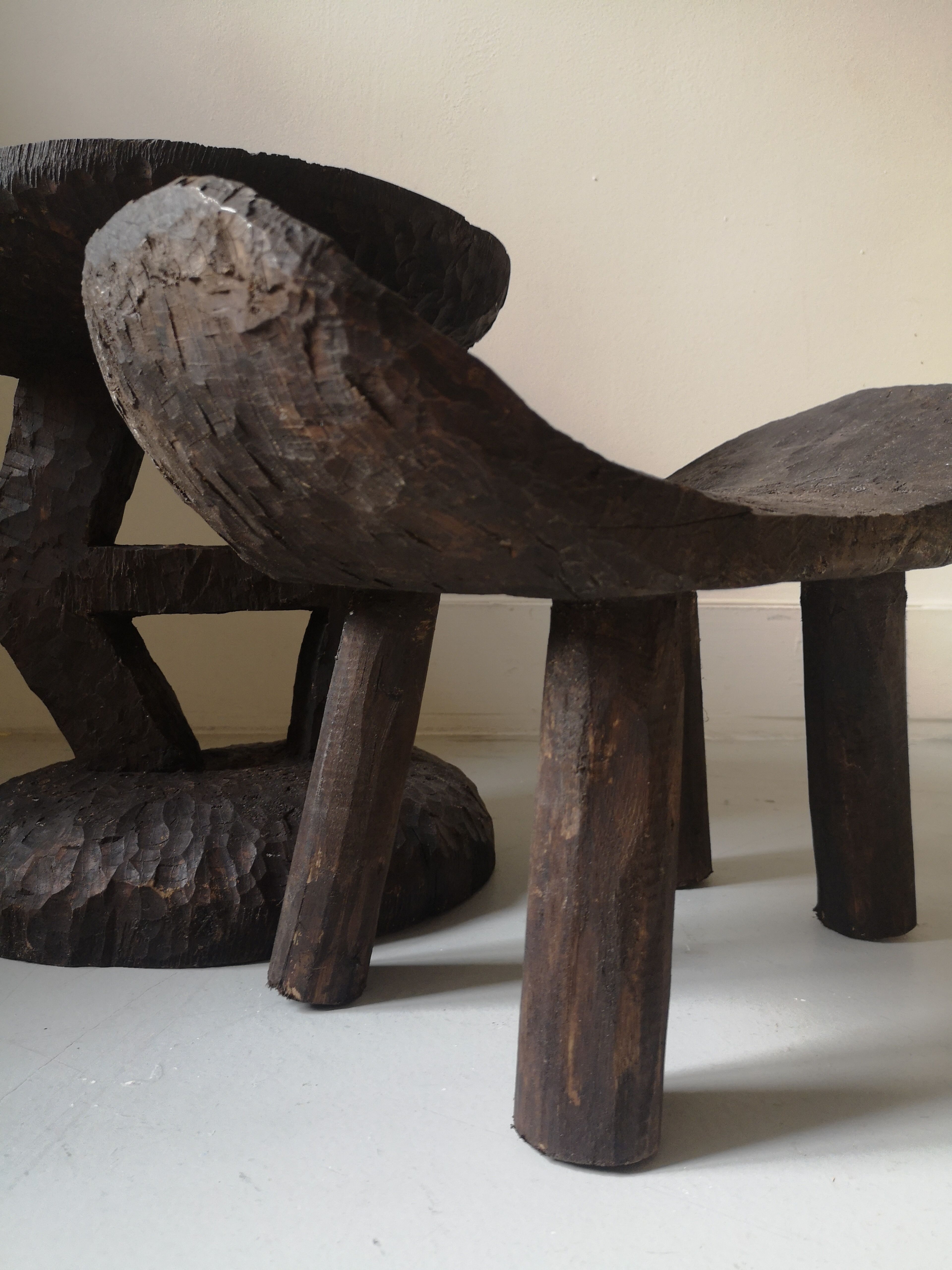 Wooden handmade yoga stool