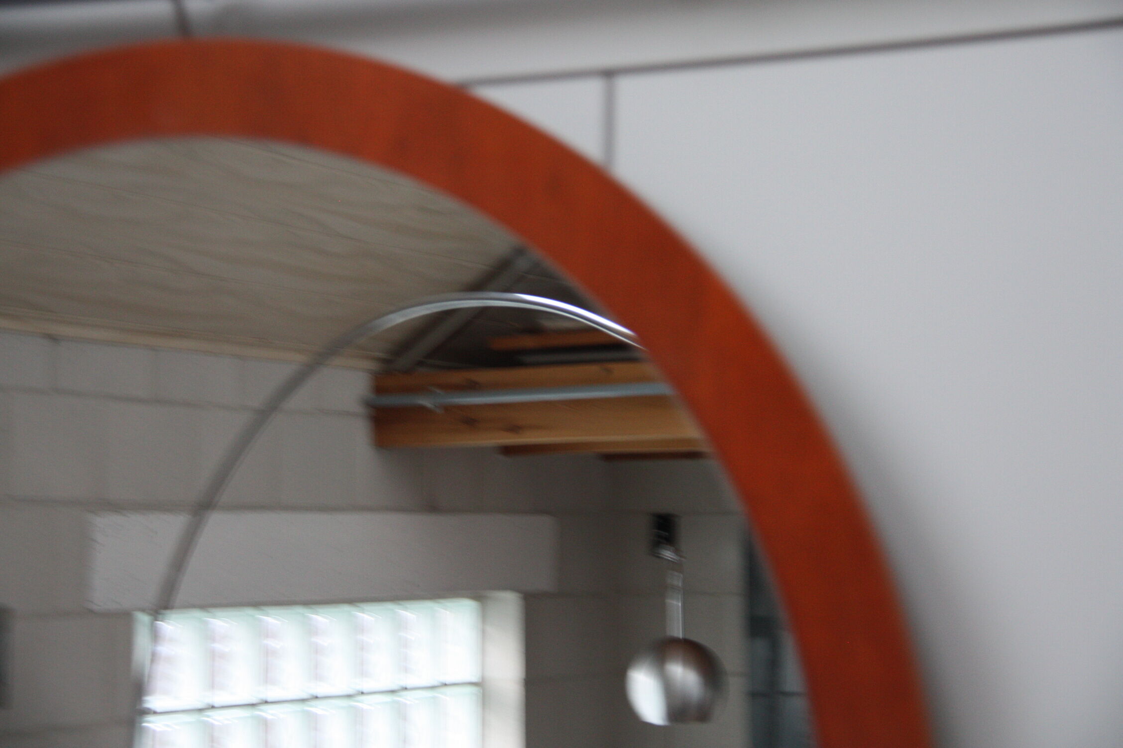 Danish teak 60s mirror diameter 100cm