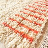 Berber carpet Azilal wool with two-tone geometric patterns