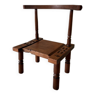 Brutalist African chair