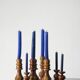 Scandinavian Wooden Candleholders, Set of 7