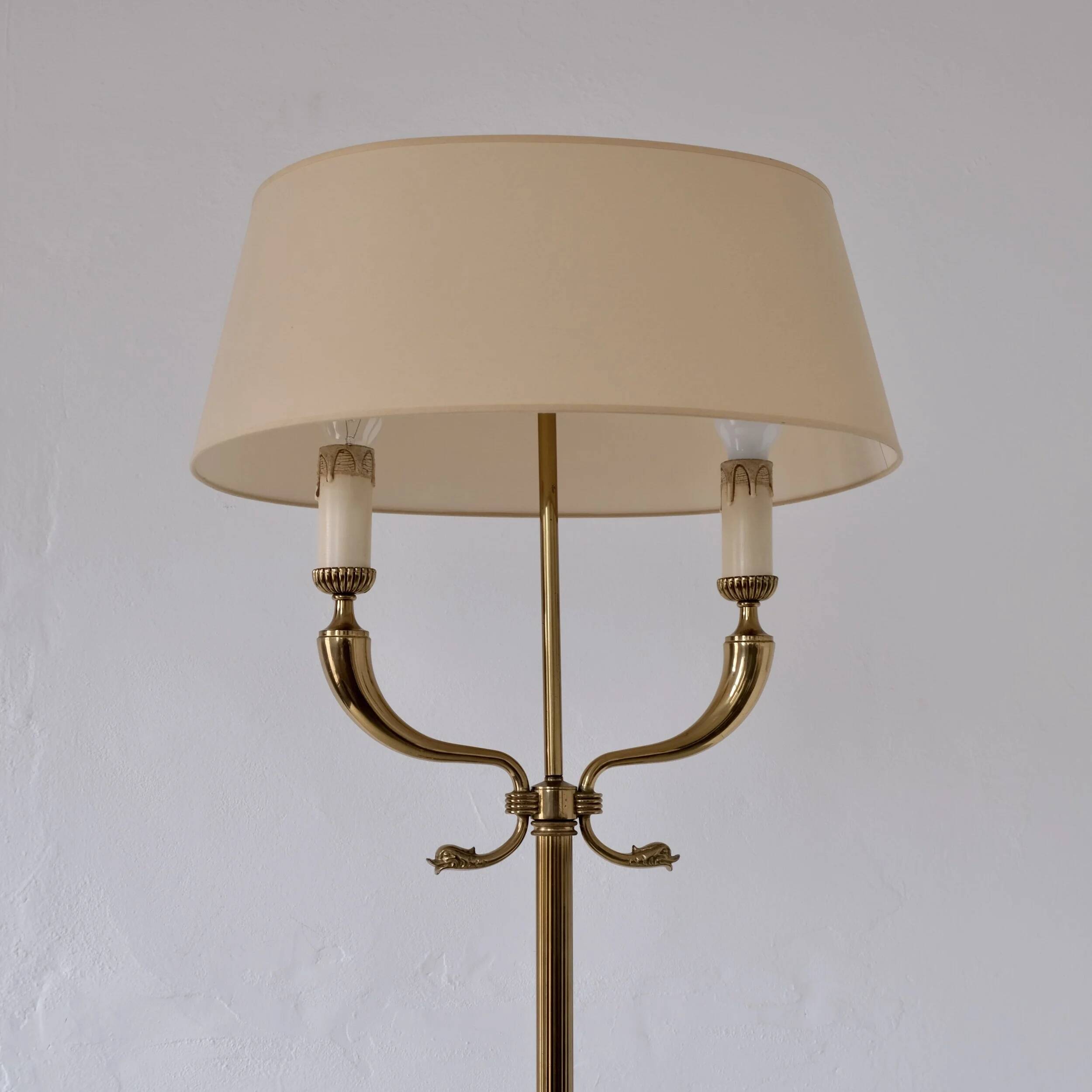Maison Jansen neoclassical brass floor lamp | France | 1960s