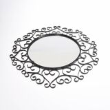 Chaty vallauris black mirror, wrought iron, 1950s