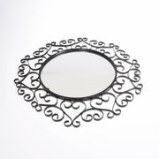 Chaty vallauris black mirror, wrought iron, 1950s