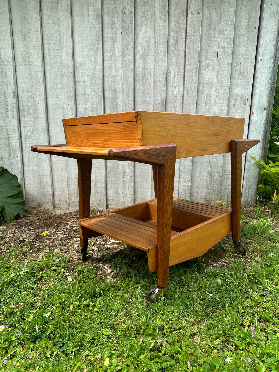 Chariot de bar vintage français 1950