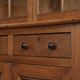 Antique English oak buffet/bookcase from 19th century with original glass