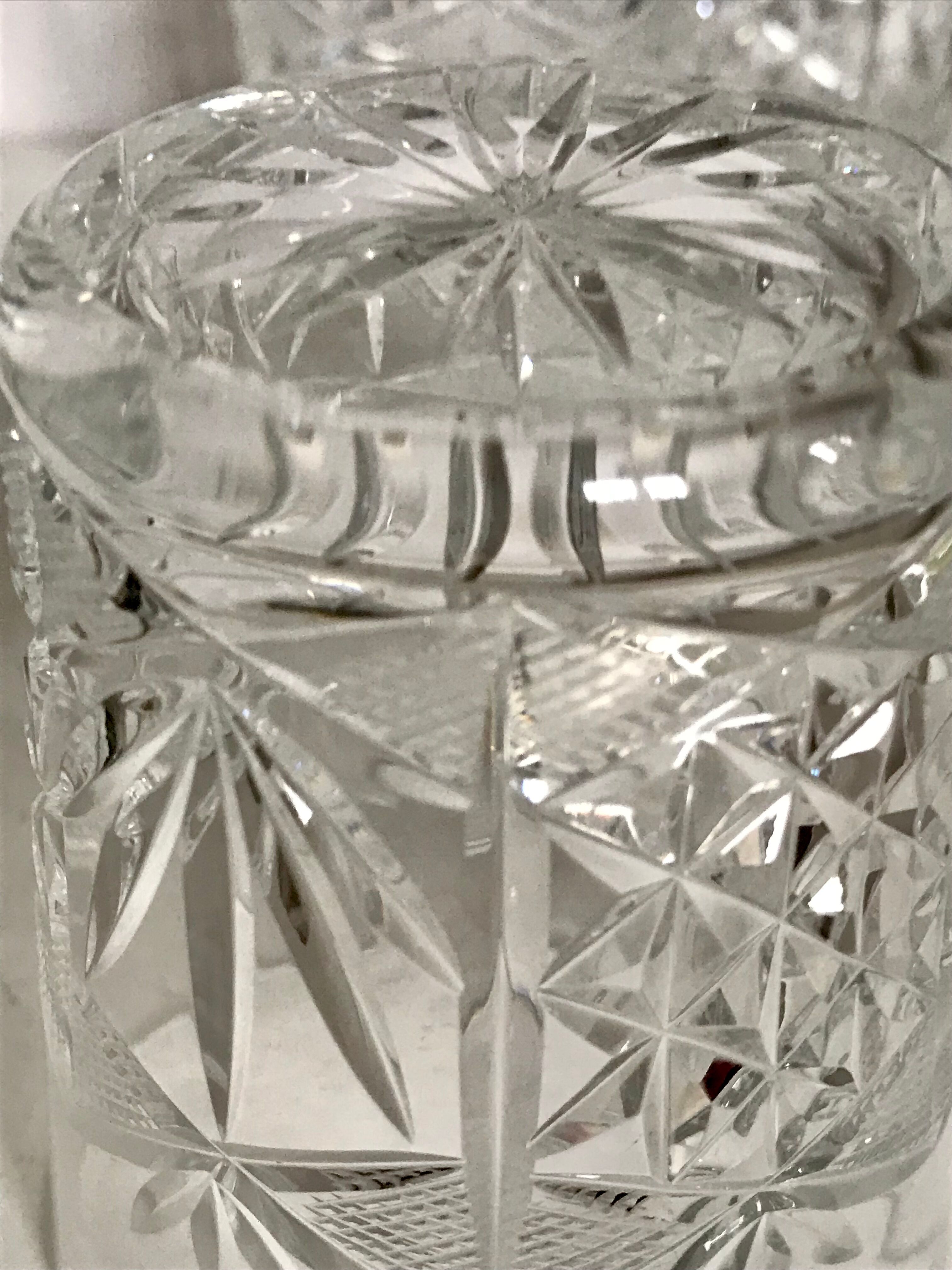 Set of 5 crystal whiskey glasses