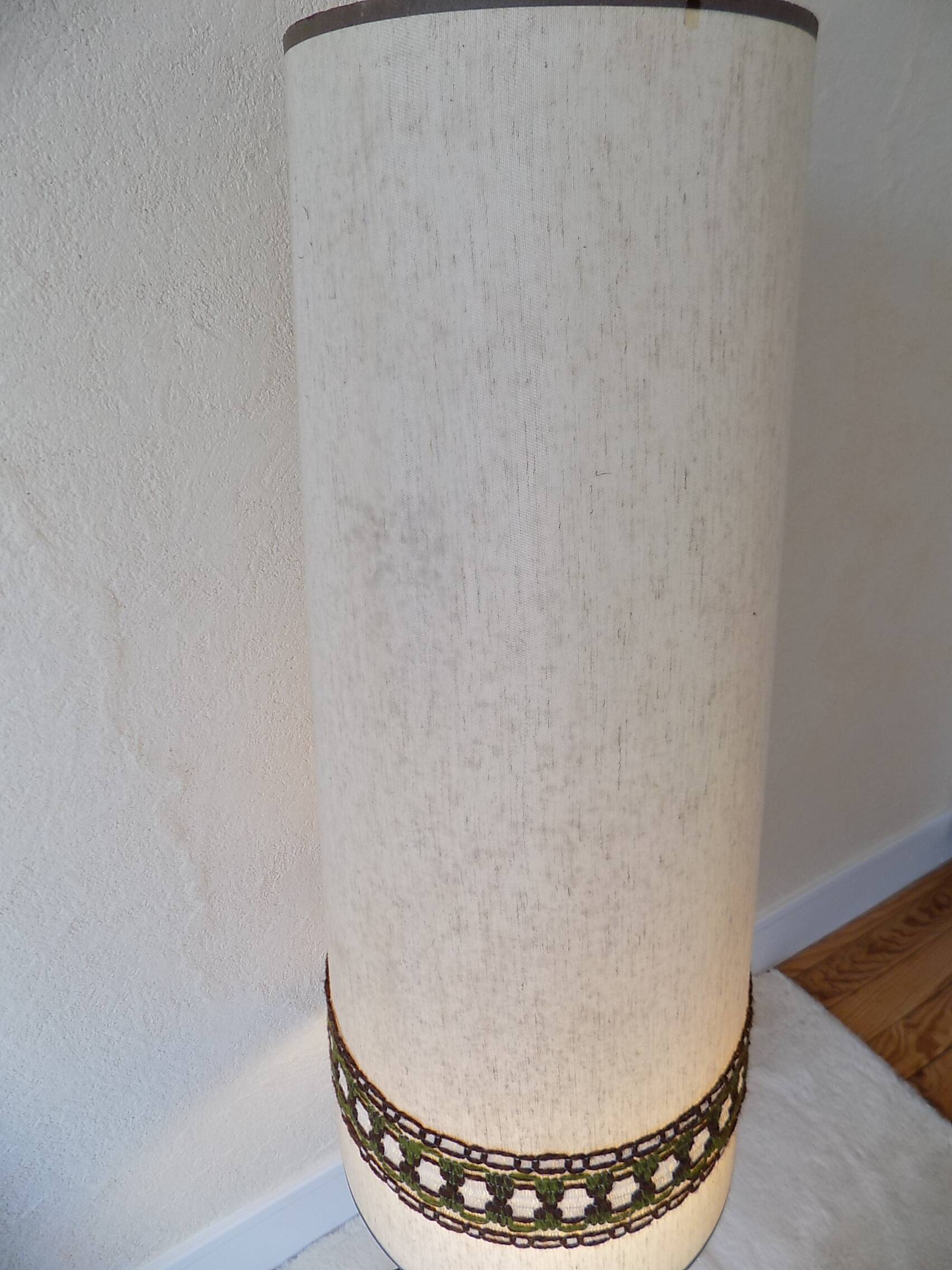 lampe de sol vintage pied en bois tourné