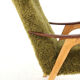 Two tone doodle armchair 'Wing'  fully restored unique upholstery wingback