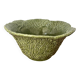 Saladier vintage barbotine forme chou vert – grand saladier original m