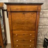 Louis xvi style secretary in walnut late 19th c. with drawers