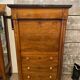 Louis xvi style secretary in walnut late 19th c. with drawers