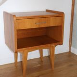 Oak bedside table with drawer, 1960