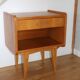 Oak bedside table with drawer, 1960