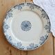 Antique flat plate, ironstone Sarreguemines U&C model Mignon.