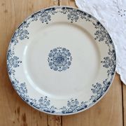 Antique flat plate, ironstone Sarreguemines U&C model Mignon.