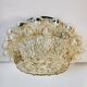 Vintage baguette in ceiling glaze lamp, bubble relief space age, 1970s