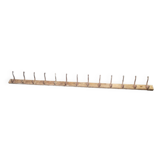 Old school coat rack with 13 hooks, 195 cm L