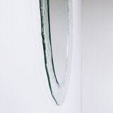 Murano Oval Glass Wall Mirror 1970s