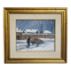 André Poirson (20th century) – Animated winter scene – Oil on canvas