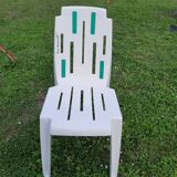 Series of four garden chairs model Samba by Pierre Paulin for Henri Massonnet stamp edition