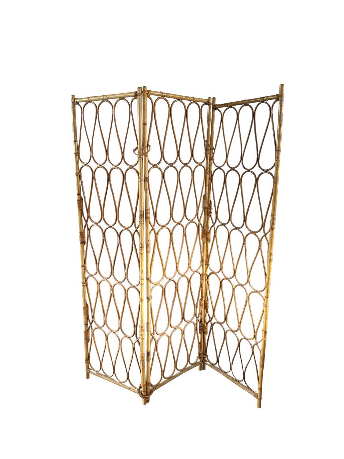 Vintage rattan screen