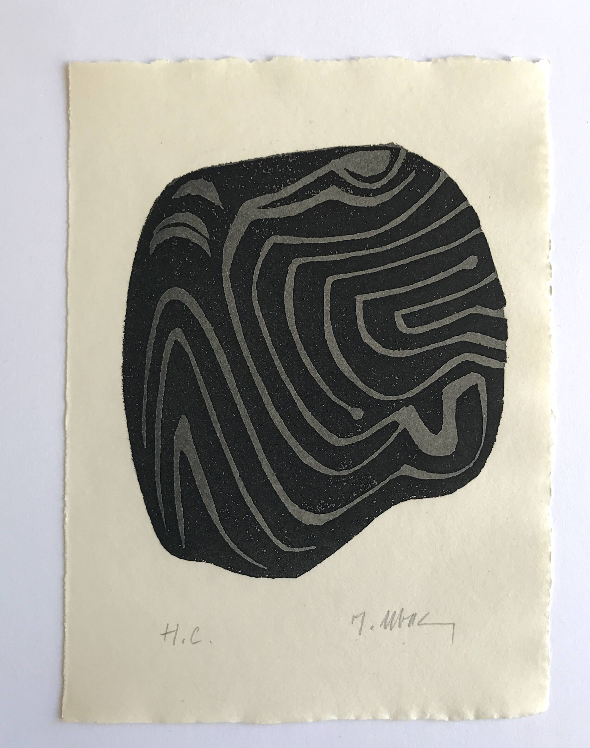 Raoul ubac, the uprooted grass 1, 1975. original etching signed in pencil.