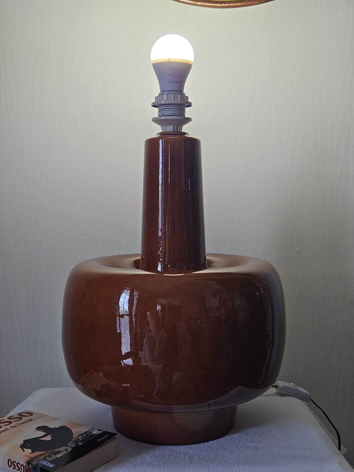 Vintage spinning top lamp base