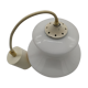 Seventies silkscreened opaline pendant lamp