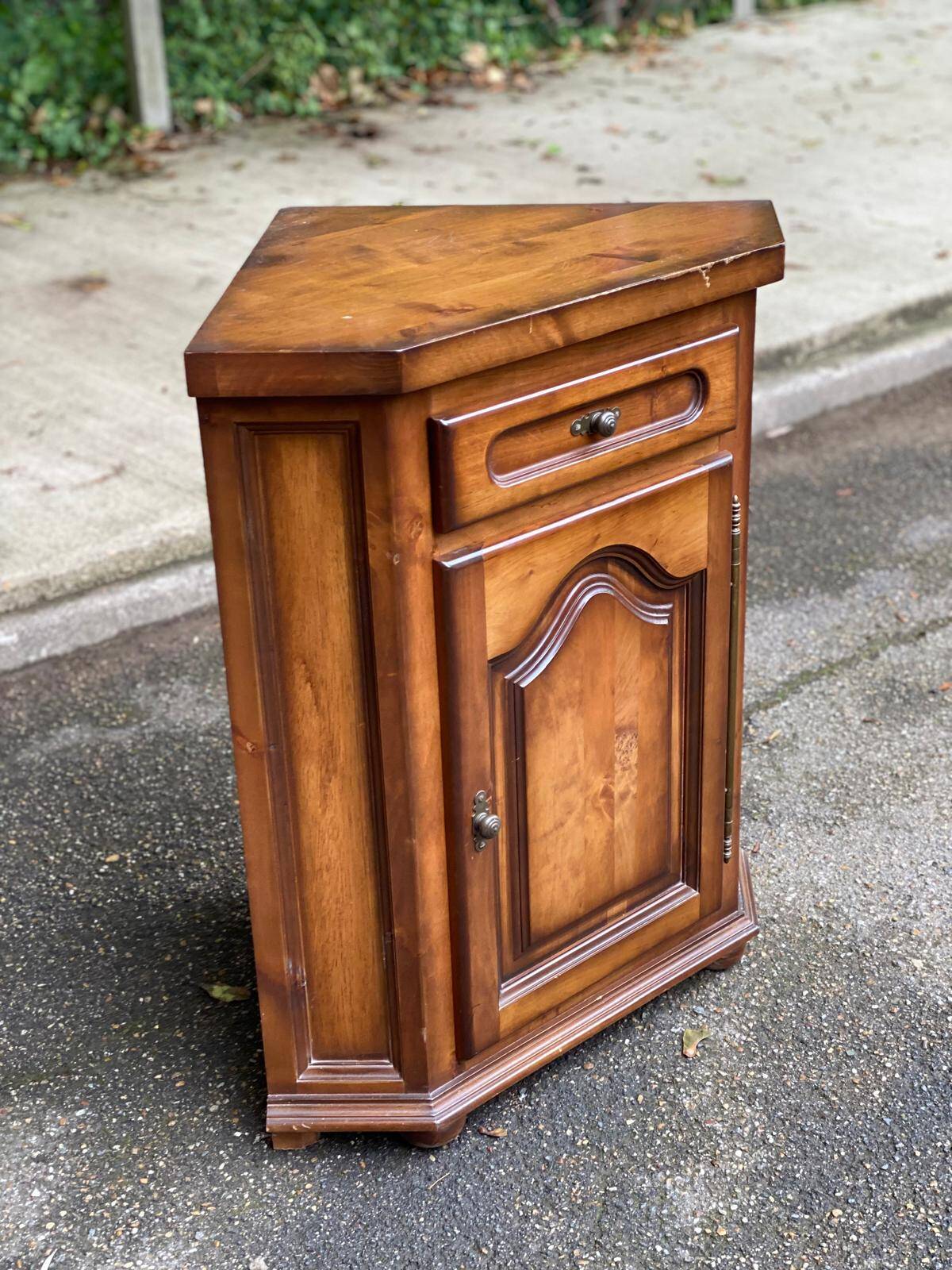 English wooden sideboard solid wood corner TV cabinet