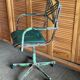 Metal and leather office chair