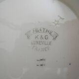 old plate dish presentation K&G Lunéville antique french dish plate