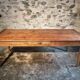Antique French farmhouse dining table in oak and pine, circa 1900