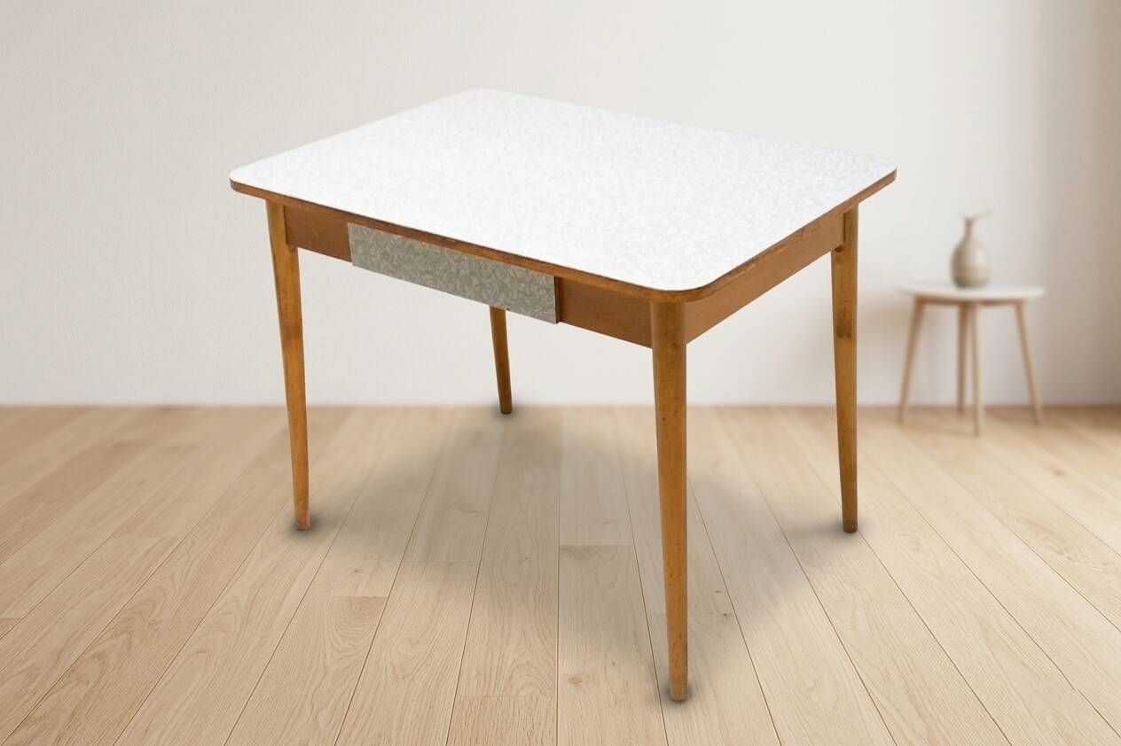 Coffee table, mid-century, formica and wood, 1960s, Czechoslovakia