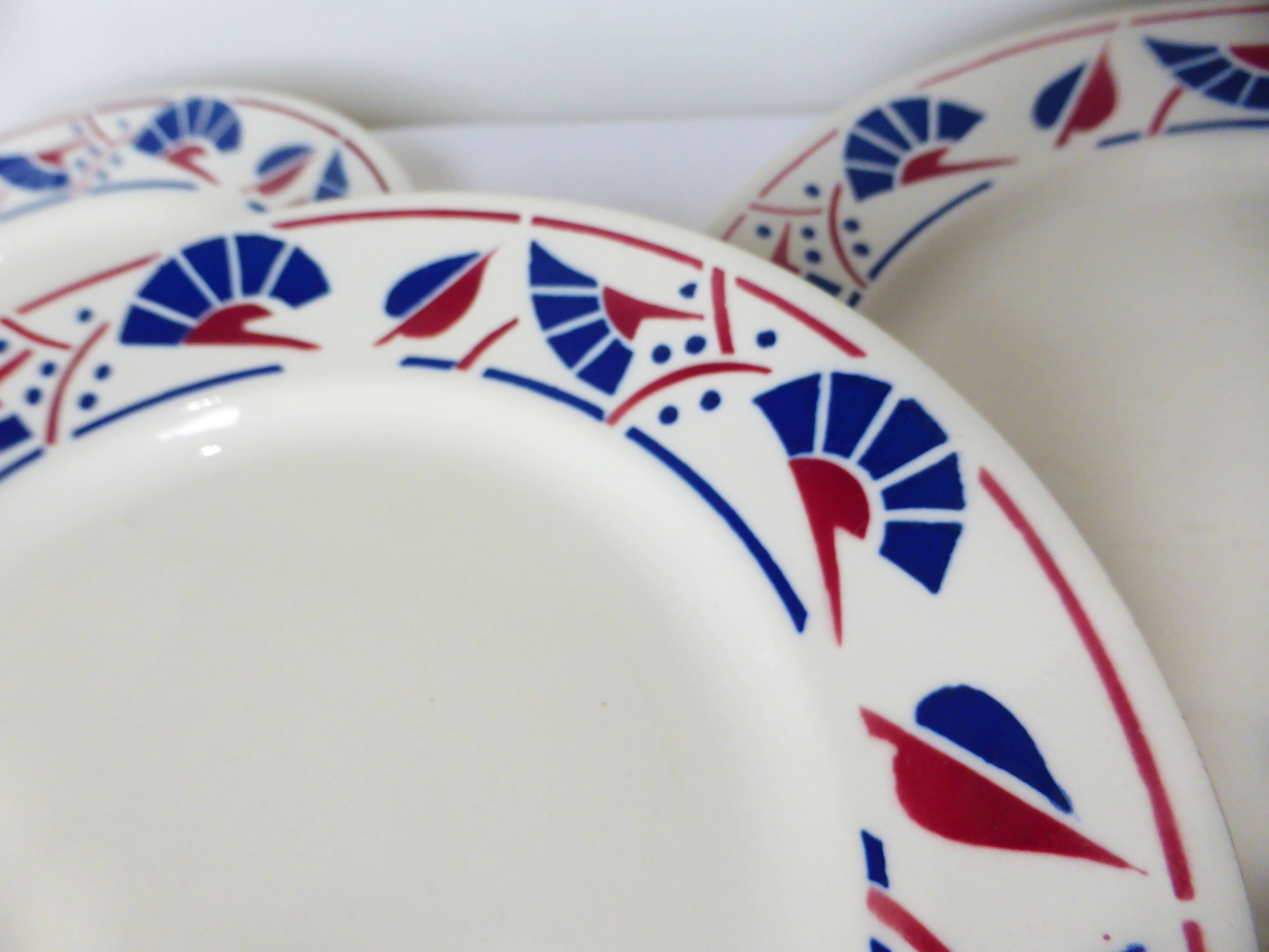 4 dessert plates of Badonviller model Mousmee 221009