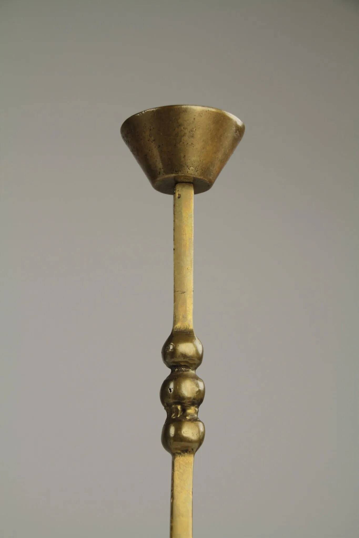 Brass Candlestick — Art Deco / Modernist Style, Belgium, circa 1920s–1940s