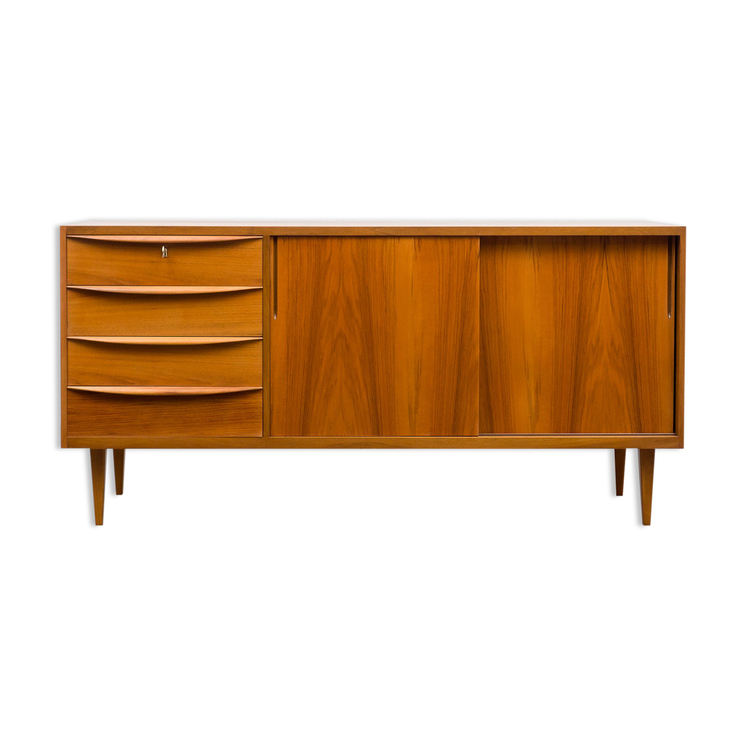 50s sideboard, walnut, restored, 150cm