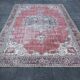 Vintage Persian Brick Red Rug, Hand Knotted Oriental Carpet, 209x325 Cm