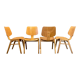 Suite of 4 design chairs by Egon Eiermann