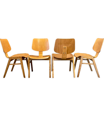 Suite de 4 chaises design d'Egon Eiermann