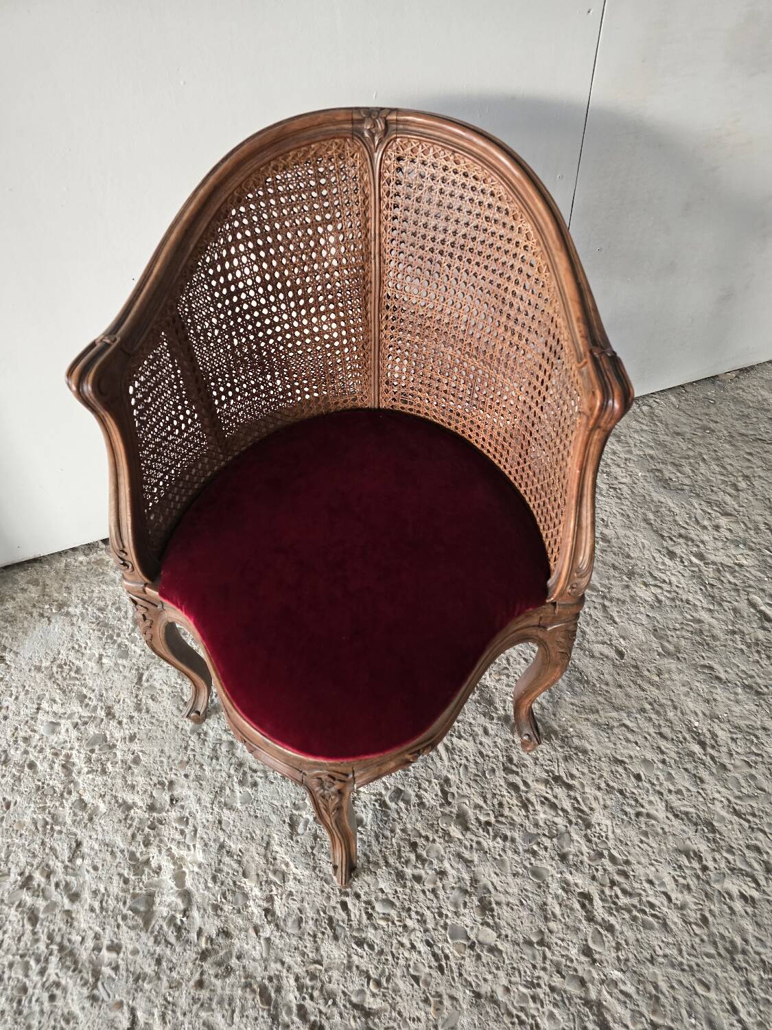 Louis XV caned office chair, 19th century