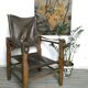 Chair called Safari wooden and leather, 1950s