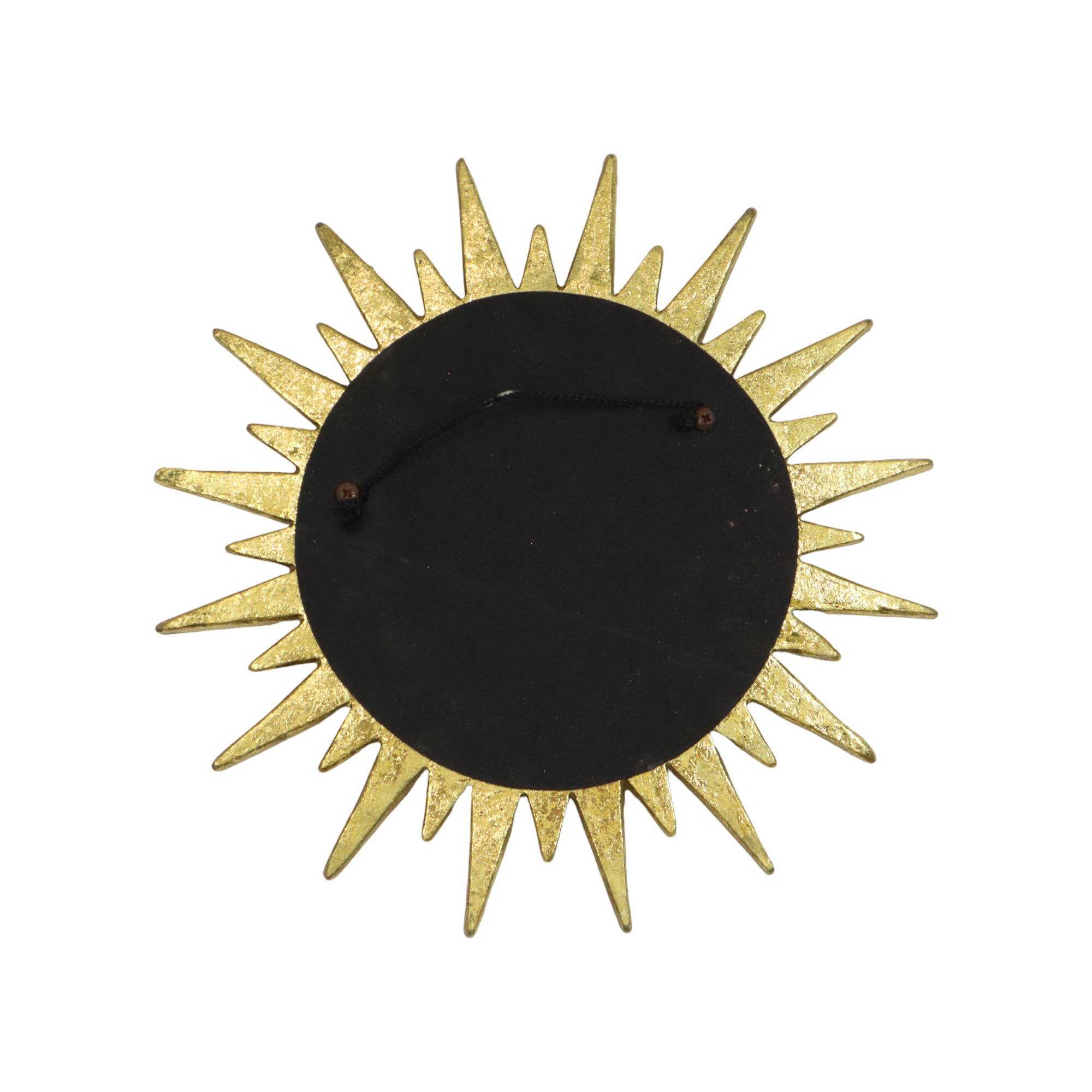 Petit miroir solaire doré Sunburst en plastique 30 cm