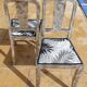 Set of 2 chic chairs with top fabrics patterned wooden leaf quality